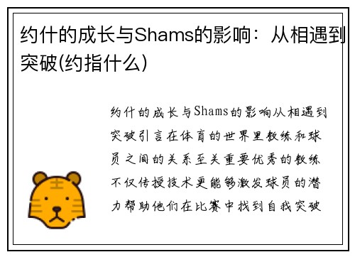 约什的成长与Shams的影响：从相遇到突破(约指什么)